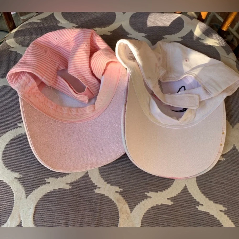 Girls Unicorn Glitter Cap & Princess Disney Pink Cap - 2 Pack